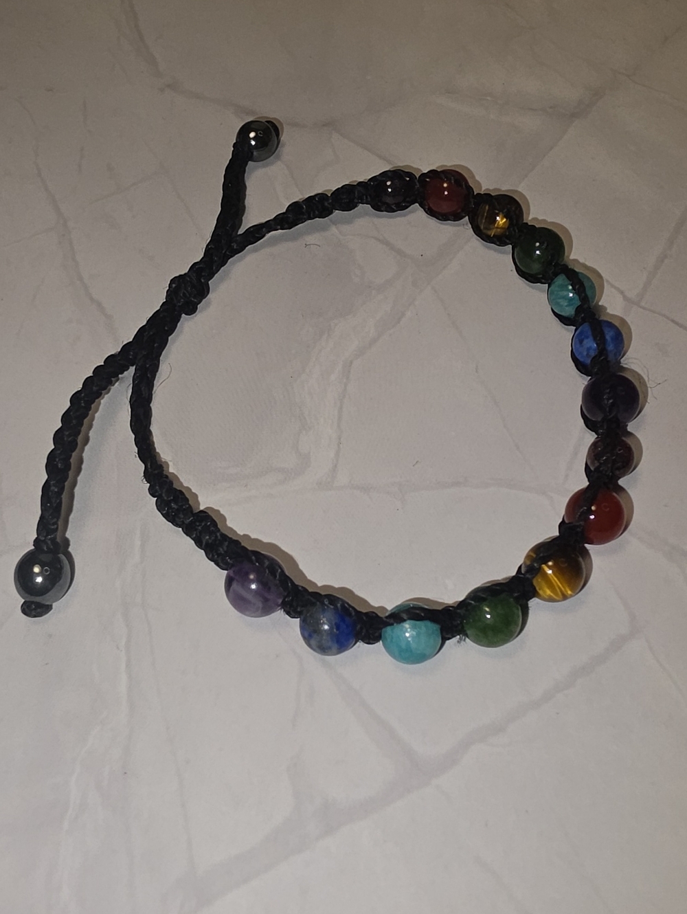 Black Cord Multicolor Bead Bracelet - Women Accessories